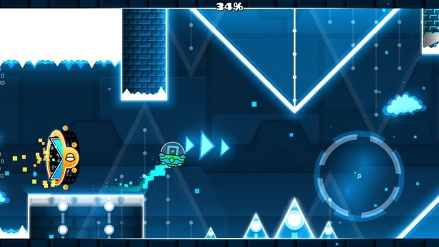 прохожу уровень OuterSpace в Geometry Dash 2 часть