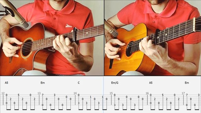 Красивый перебор на акустической гитаре (ТАБЫ) смотреть онлайн
