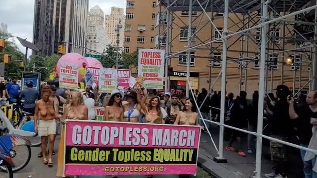 Go Topless NYC 2023 ~ Topless Women Take To The Streets Of New York City