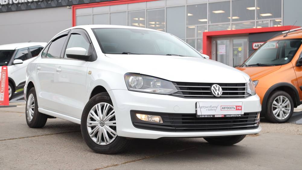 Volkswagen Polo белый смотреть онлайн