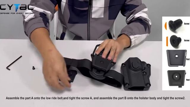 Cytac User Manual | Mega-Fit Holster + Low Ride Belt Loop + Quick Release Assembling. смотреть онлайн