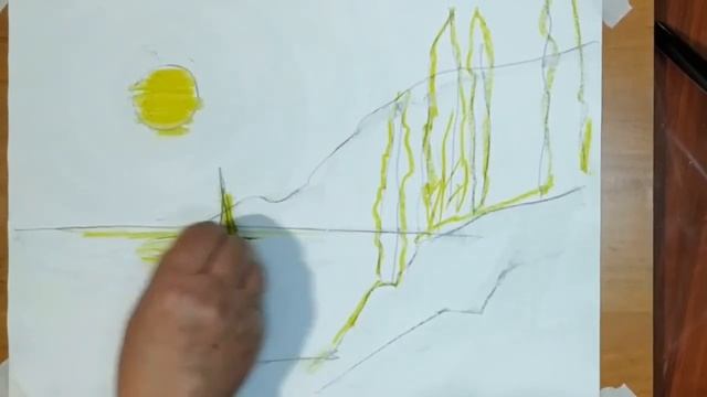 «Лунный пейзаж» Мастер-класс по живописи смотреть онлайн