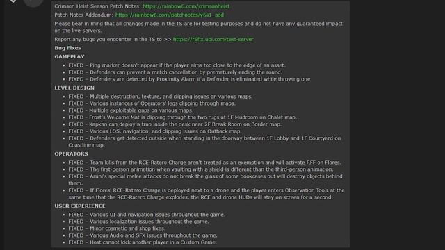 Y6S1.2 Patch Notes - 6News - Rainbow Six Siege смотреть онлайн