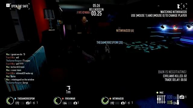 Payday 2 Nightclub heist guns blazing and a bugged flying woman смотреть онлайн