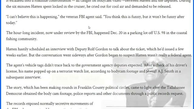 Follow Up To FBI Agent Alexis Hatten Detained By Sheriff - Clearing My Assessment