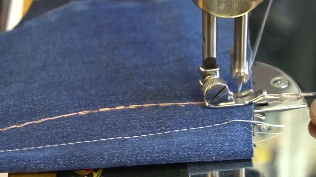 Имитация цепного стежка - Джинсовая строчка! смотреть онлайн