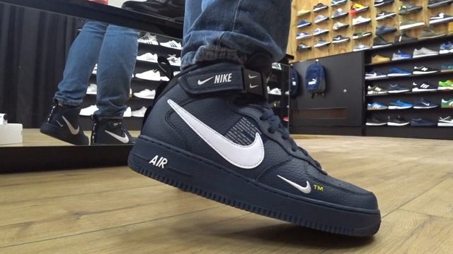 ONFEET Nike Air Force 1 Mid LV8 Navy (804609-403) Review смотреть онлайн