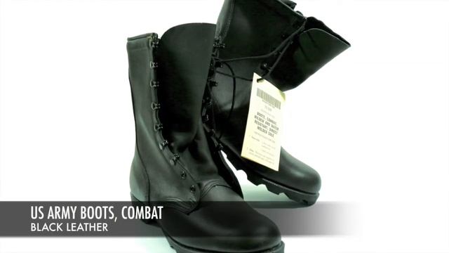 US Army Leather Boots In Black