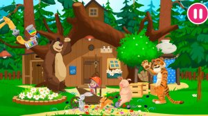 Помоги Маше построить домик для Медведя | Мультфильм Стройка для детей