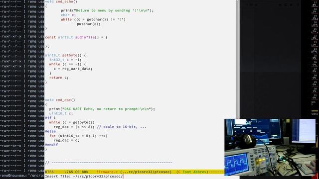 1-bit FPGA DAC working! Playing Music via the serial port! RISCV FPGA смотреть онлайн