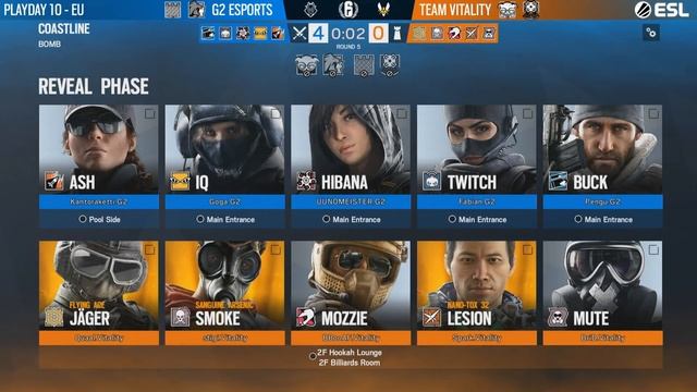 G2 Esports vs. Team Vitality - Coastline - Rainbow Six Pro League - Season X - EU смотреть онлайн