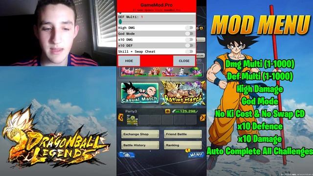 DRAGON BALL LEGENDS SUPER VIP MOD MENU APK 2.5.2 ✅ Gamemod смотреть онлайн