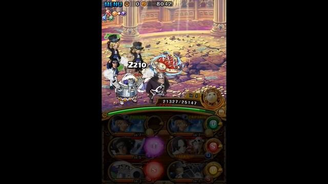 [OPTC] Chaos Coliseum: Wyper 30 Stamina (3:07) - Double Legend Sabo