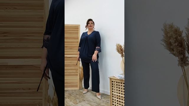 Туника с кружевной отделкой с кулисками по бокам смотреть онлайн