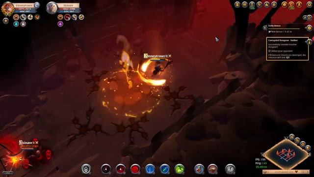Demonic Staff vs Great Fire Staff - Stalker Corrupted Dungeon - Albion Online смотреть онлайн