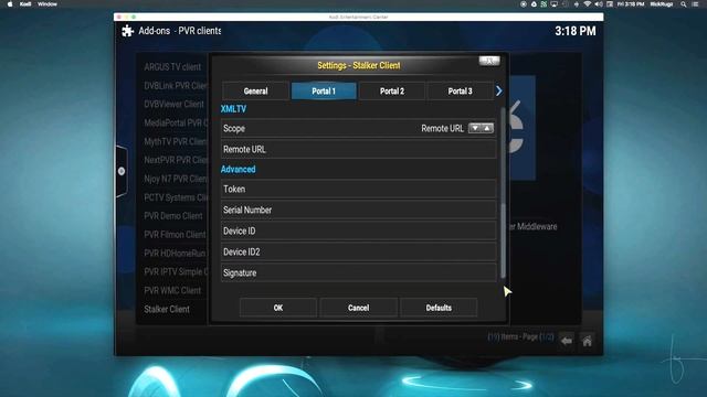 Stalker PVR Setup for iptv cod123biz portal смотреть онлайн