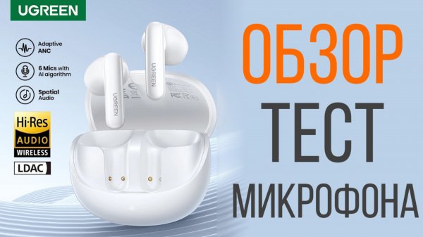 Наушники Ugreen HiTune H6 Pro обзор и тест звука микрофонов