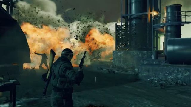Sniper Elite: Nazi Zombie Army 2 solo 4player zombie tower_of_hell fire part 1 смотреть онлайн
