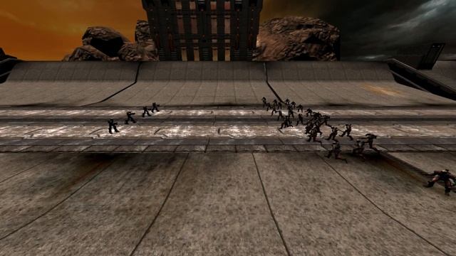 30 Strogg Marine vs 10 Gunner - QUAKE 4 Monster Infighting смотреть онлайн