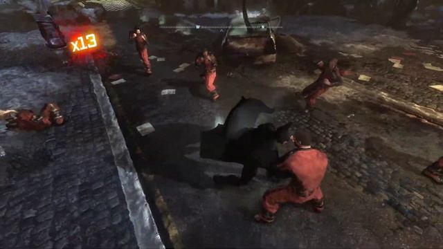 Batman: Arkham City gameplay. (Batman Begins suit mod) смотреть онлайн