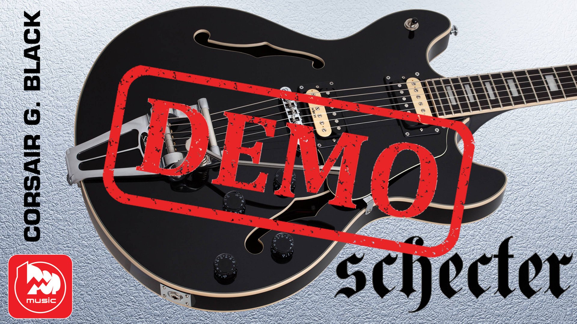 Полуакустическая электрогитара SCHECTER CORSAIR G. BLACK - демонстрация звучания смотреть онлайн