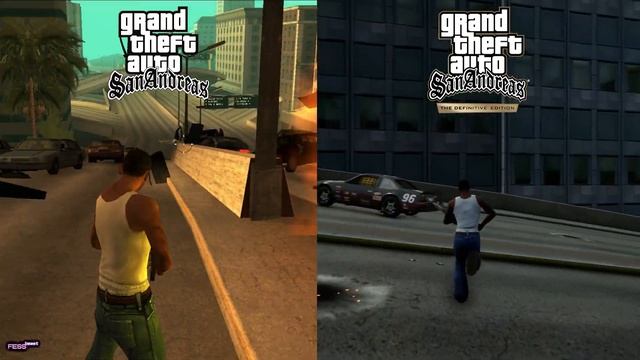 GTA San Andreas (Original) Vs GTA San Andreas (Definitive Edition) Gameplay Comparison смотреть онлайн