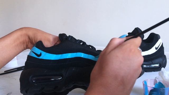 CUSTOM BLUE NIKE AIR MAX 95🦋 смотреть онлайн
