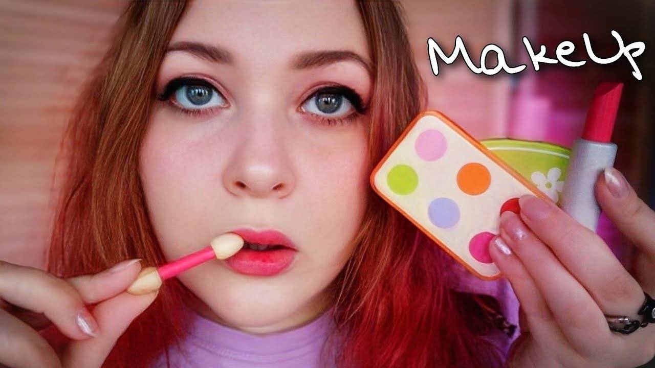 АСМР макияж деревянной косметикой 💄 ASMR Doing Your Makeup