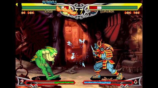 Merman Rikuo vs Samurai Bishamon - Darkstalkers 3 смотреть онлайн
