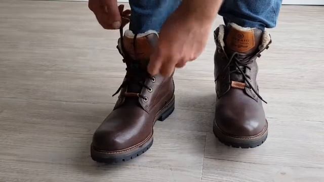Bugatti men’s classic boots on the feet смотреть онлайн