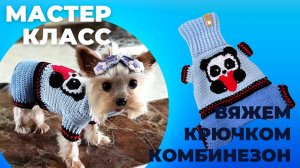 Вяжем крючком комбинезон на замке для собак - Мастер класс