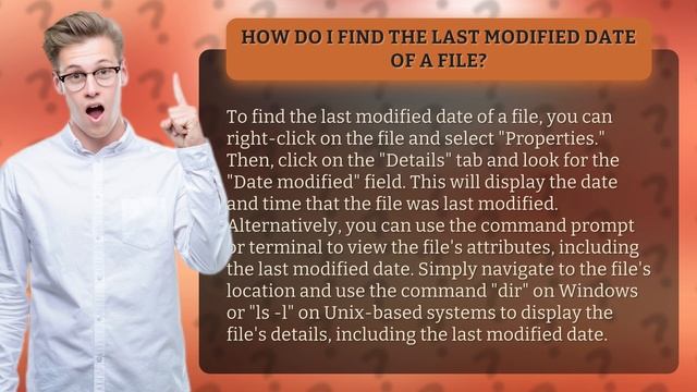 How do I find the last modified date of a file? смотреть онлайн