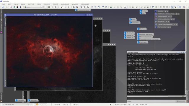 Using PixInsight to Create a Hubble Palette Image from an RGB Image - Bubble Nebula Example смотреть онлайн
