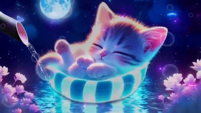 Колыбельная для малышей. Спящий котенок. Музыка для сна. Укладываем спать. Засыпайка. Сонный кот. смотреть онлайн