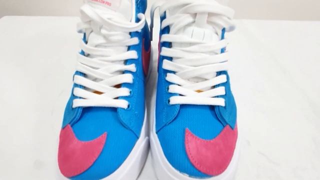 NIKE SB ZOOM BLAZER MID EDGE "BLUE" Unboxing 나이키 줌블레이저 미드엣지 색상"블루" 1분컷 매진의 신화! 커플화 착샷! [오밀리#13] смотреть онлайн