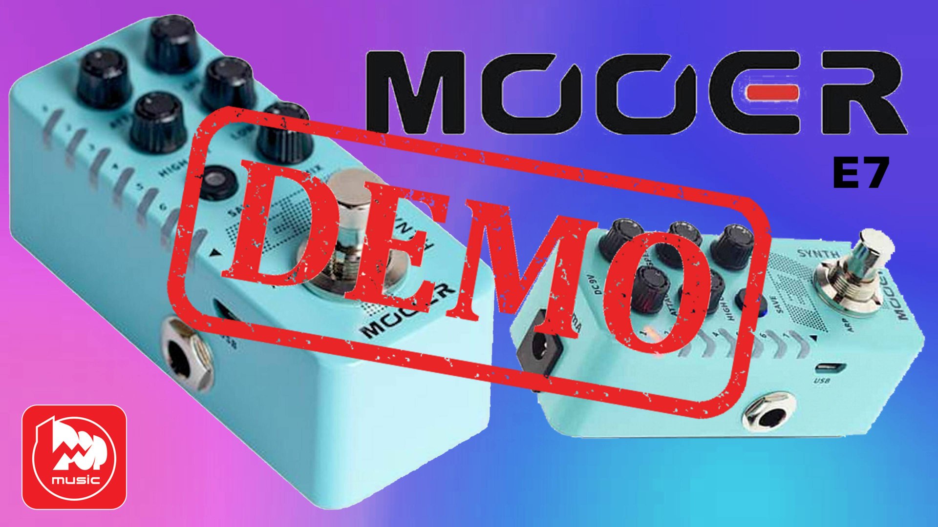 Мини-педаль MOOER E7 Synth - демонстрация звучания смотреть онлайн