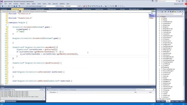 Advanced C++/Graphics Tutorial 44: IMainGame + IGameScreen architecture смотреть онлайн