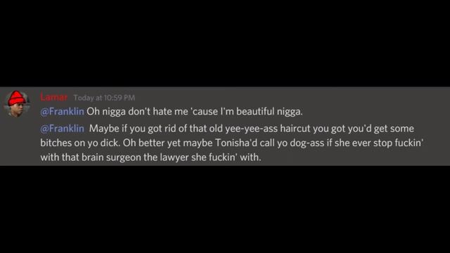 Lamar roasts Franklin but it's discord смотреть онлайн