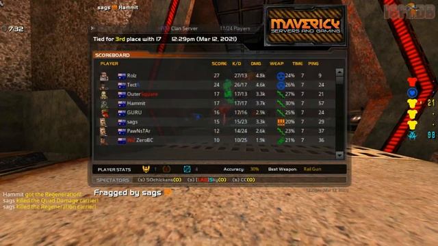 Quake Live: FFA- Dredwekrz - Hammit смотреть онлайн