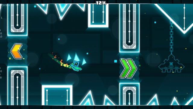 прохожу лвл OuterSpace в Geometry Dash