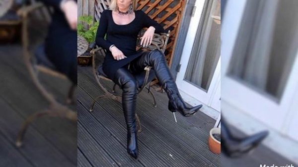 wonderful western leather #thigh high boots of #2021/leather thigh high #heel boots