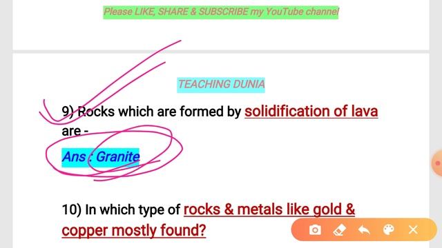 Rocks || Igneous Rocks || Sedimentary Rocks || Metamorphic Rocks || World Geography