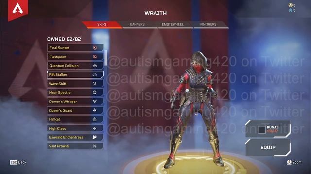 *WRAITH* Apex Legends Wraith Rift Stalker Skin Showcase смотреть онлайн