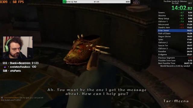 TES IV: Oblivion Speedrun 25:11 IGT (No Out-of-Bounds) (5/29/21) смотреть онлайн