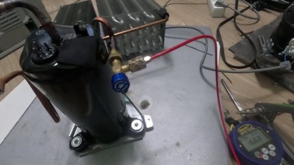 Сушильная машина Сименс меняем компрессор с 134а фрионом на 290 газ, эксперемент.