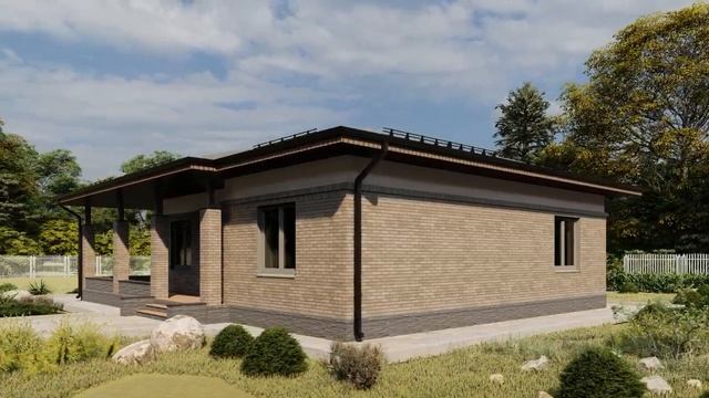 Проект одноэтажного дома №268 площадью 157 м2