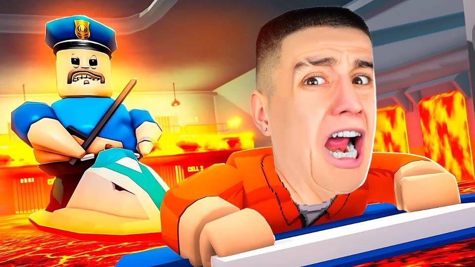 ПОБЕГ ИЗ ТЮРЬМЫ, но ПОЛ ЭТО ЛАВА! ЗЛОЙ БАРРИ смотреть онлайн