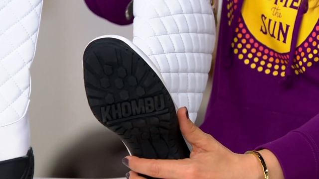 Khombu Waterproof Quilted Boots - Marylin on QVC смотреть онлайн