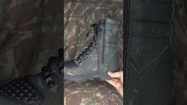 Detalhes Do Coturno Militar Camuflado 1907