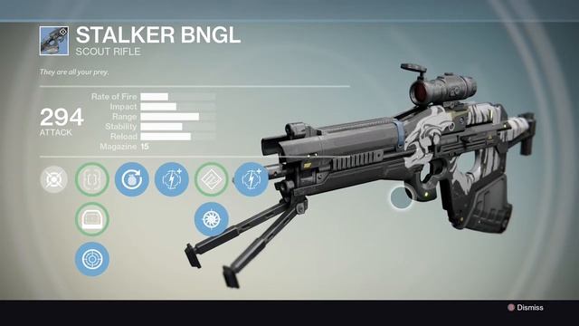 Destiny stalker bngl beastly pvp scout rifle unique blue смотреть онлайн